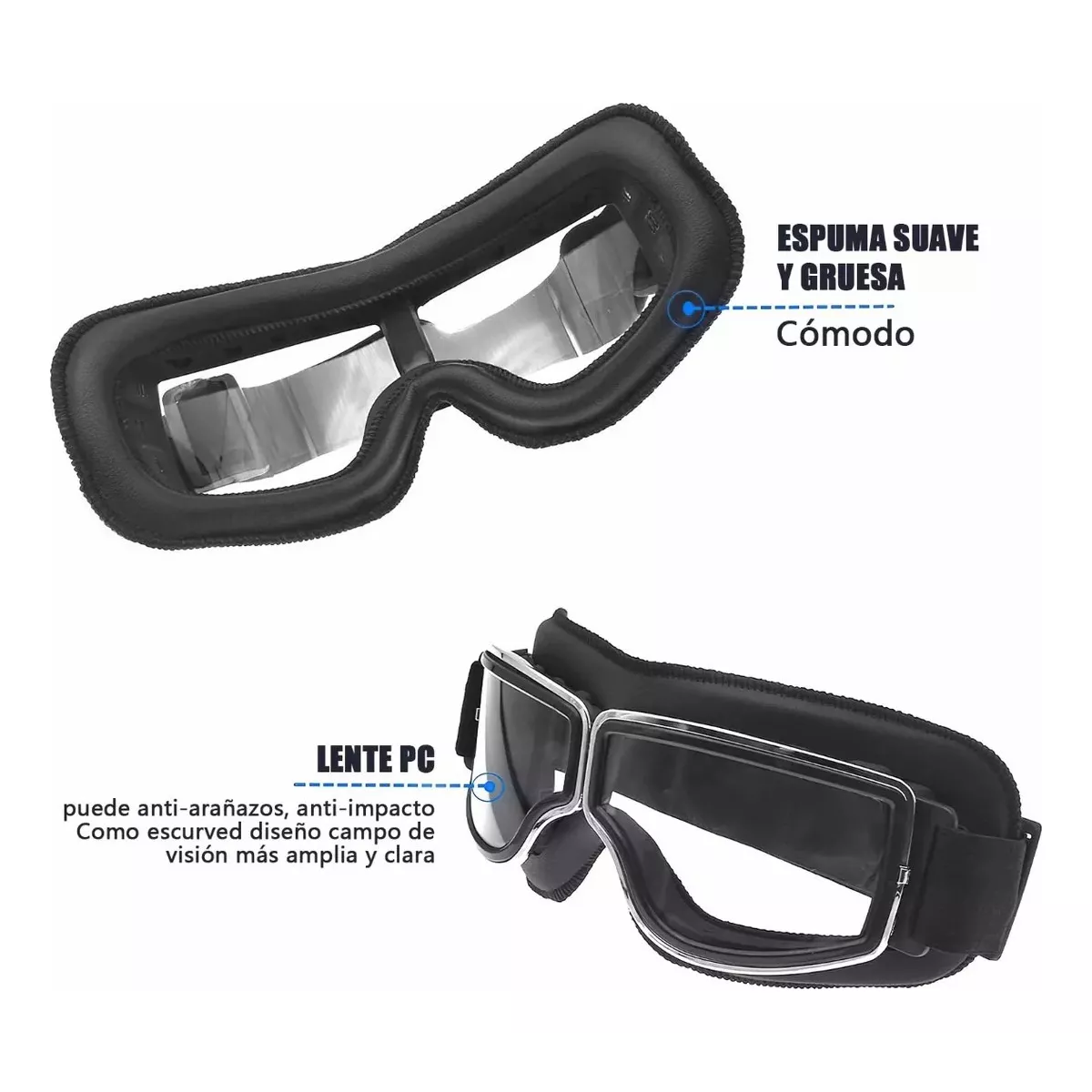 Gafas De Sol Lentes Para Actividades Al Aire Libre Motos Lente Transparente