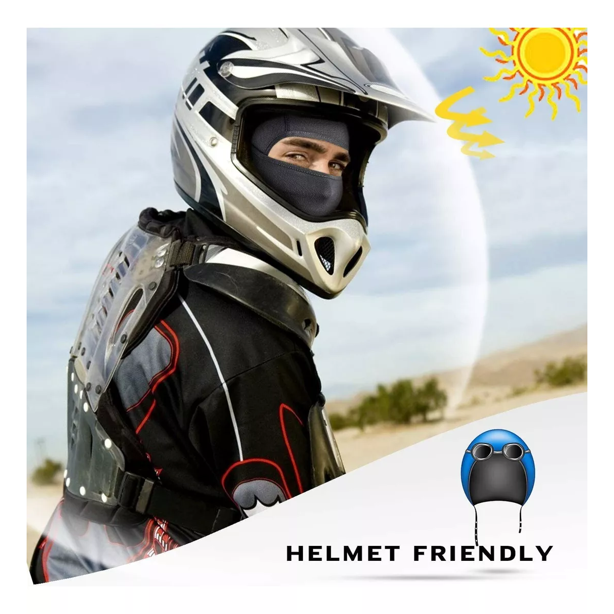 Pasamontañas Balaclava Tactico Máscara Para Motociclista 5pz