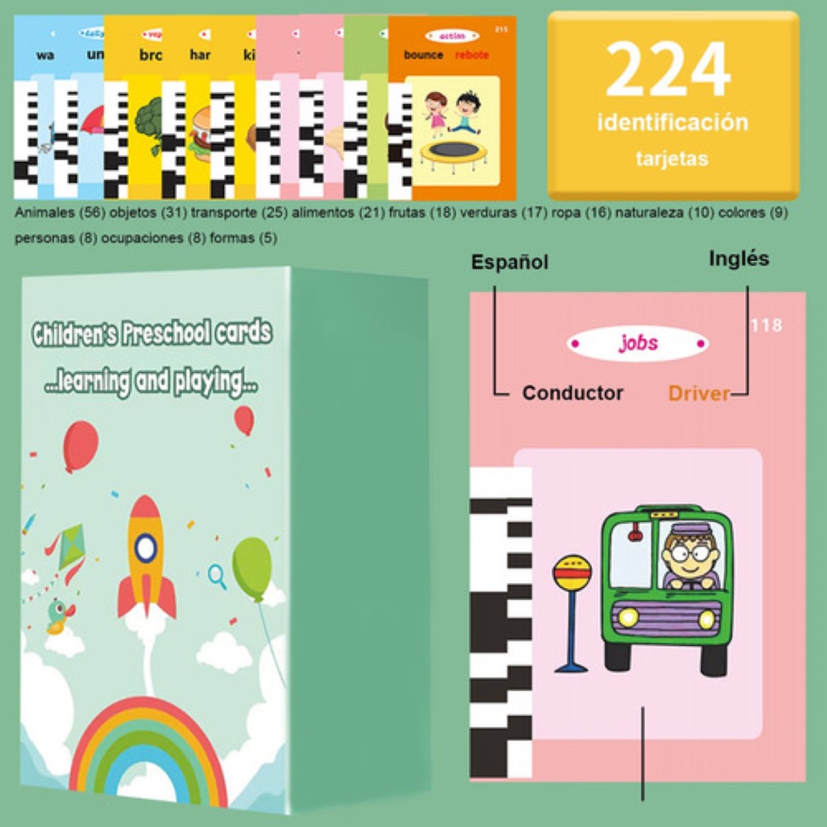 Juguetes Para Niños Computadora Didactica Español/inglés Dinosaurio Verde