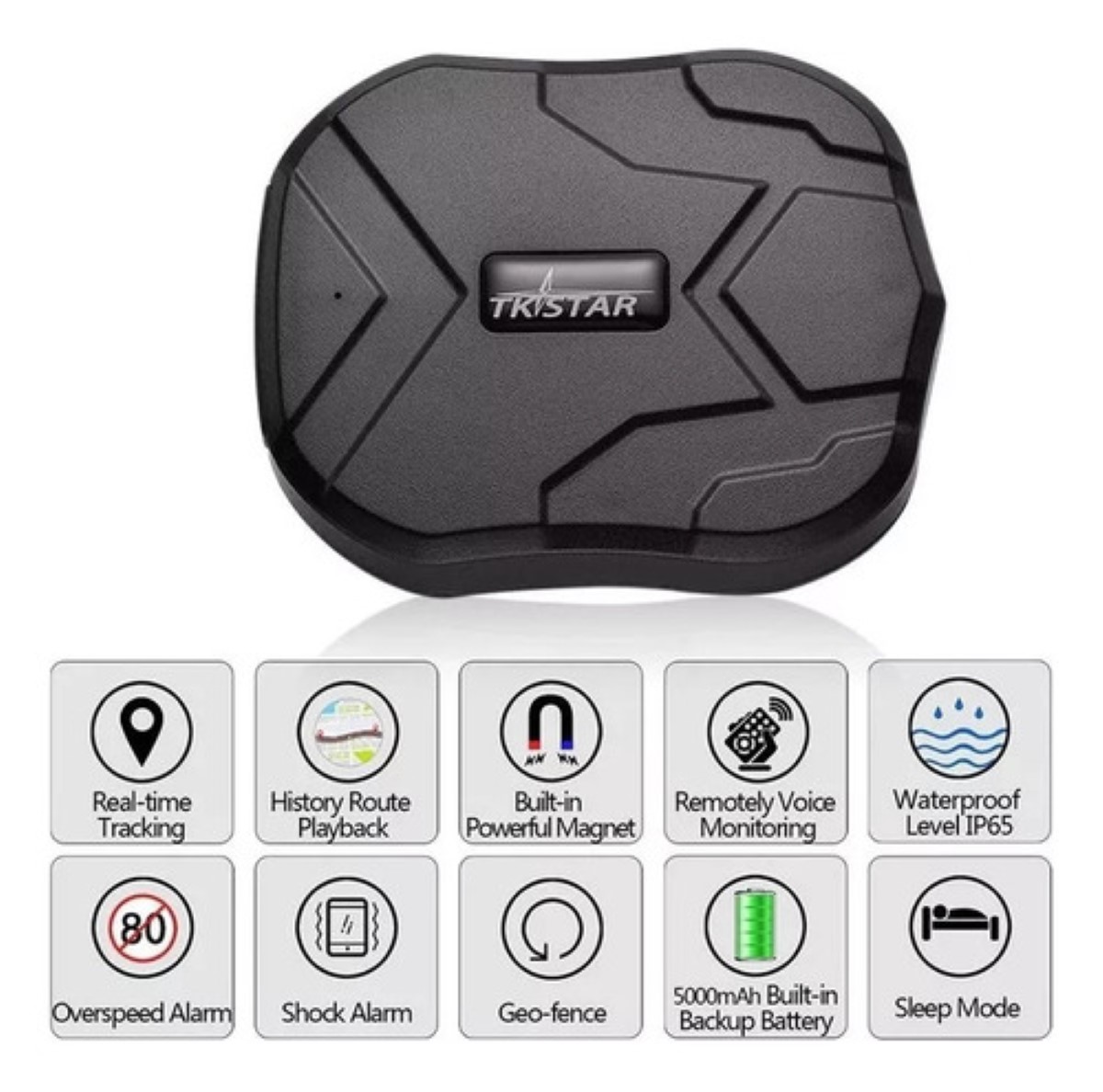 Tkstar Tk905 Gps Tracker Coche 5000mah, Imán Monitor De Voz Negro