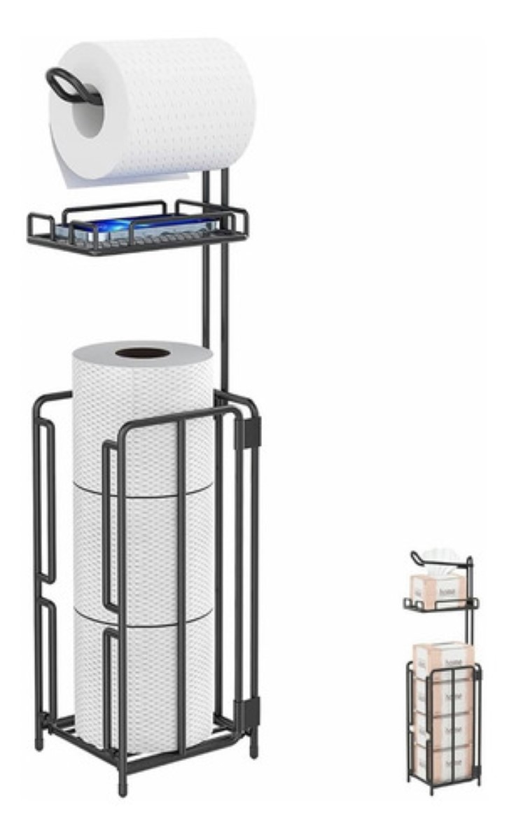 Soporte De Papel Higiénico De Acero Inoxidable Negro