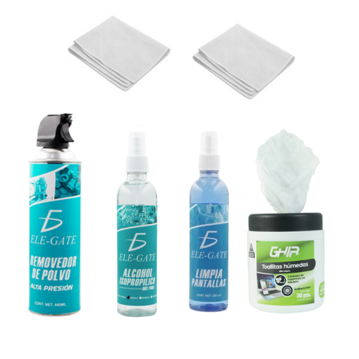 Kit De Limpieza 5 Piezas Aire Comprimido Toallas Húmedas Alcohol