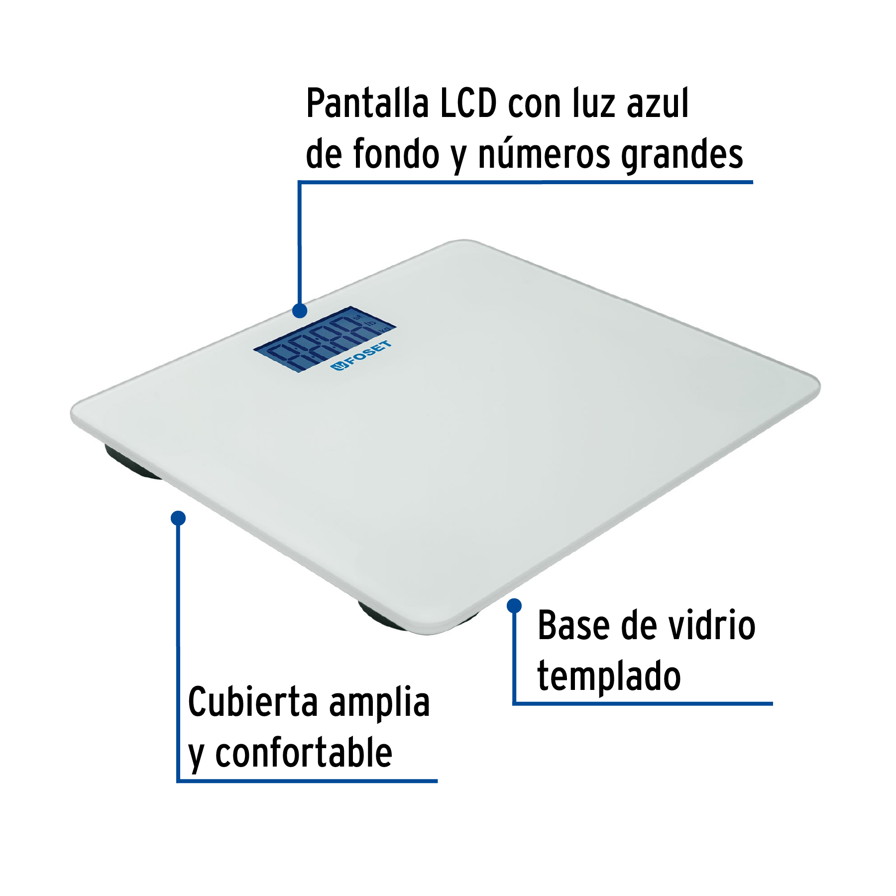 Báscula Digital, Portátil Hasta 180 kg Para Baño, Control De Peso