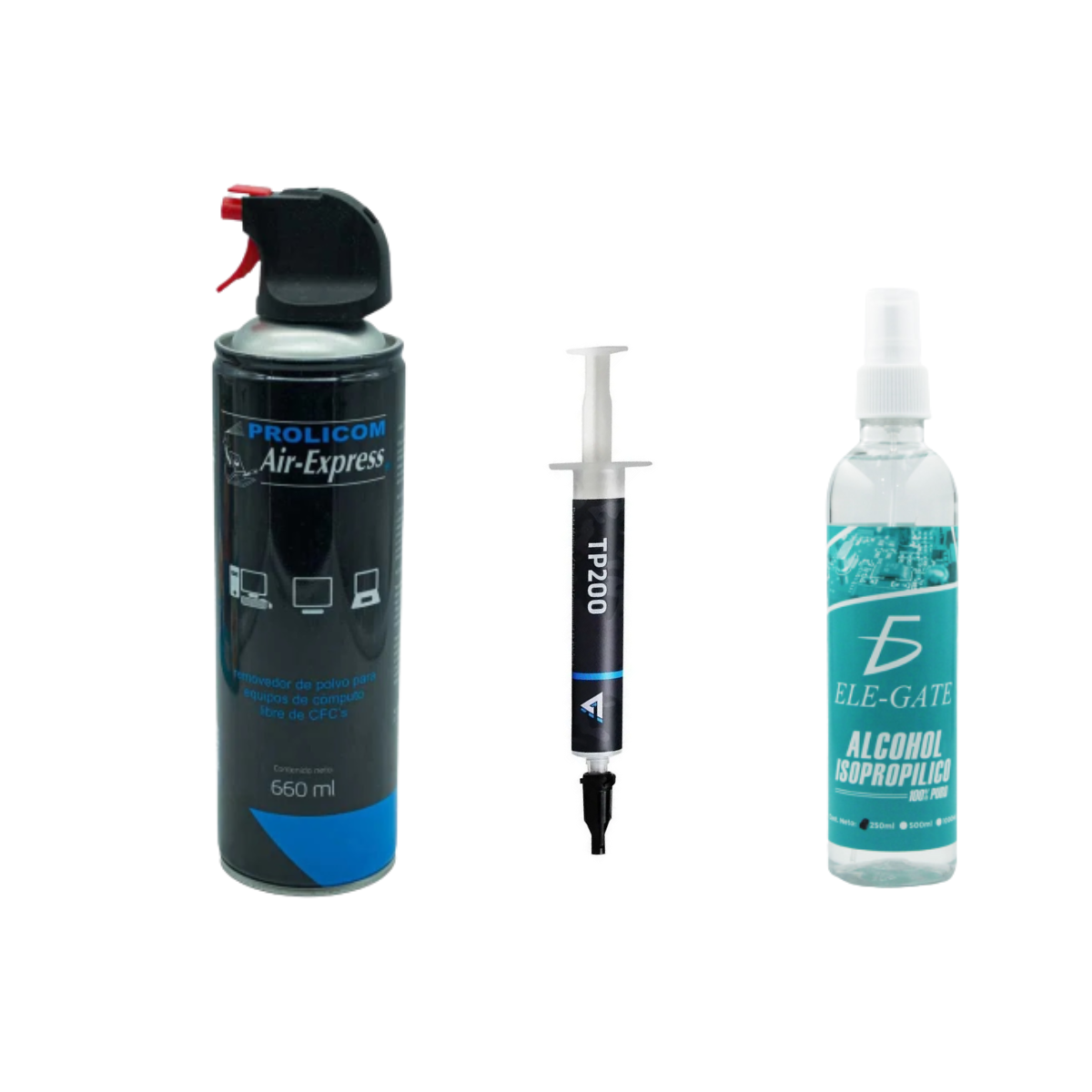 Pasta Térmica Game Factor+ Alcohol Isopropilico 250ml+ Aire Comprimido Prolicom 660ml