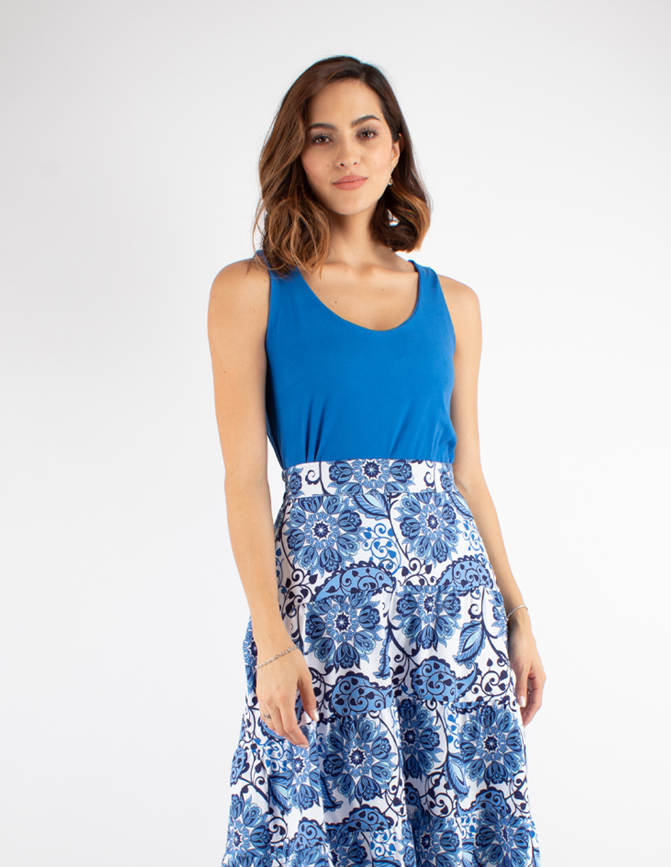 Blusa básica sin manga AMAD para mujer 