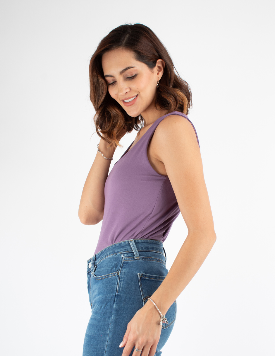 Blusa básica sin manga AMAD para mujer 