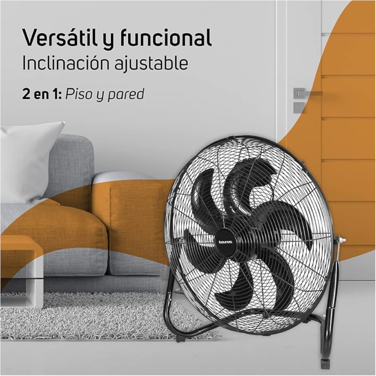 Ventilador de Piso y Pared TAURUS Flash 20" 3 Vel. 150 Watts.