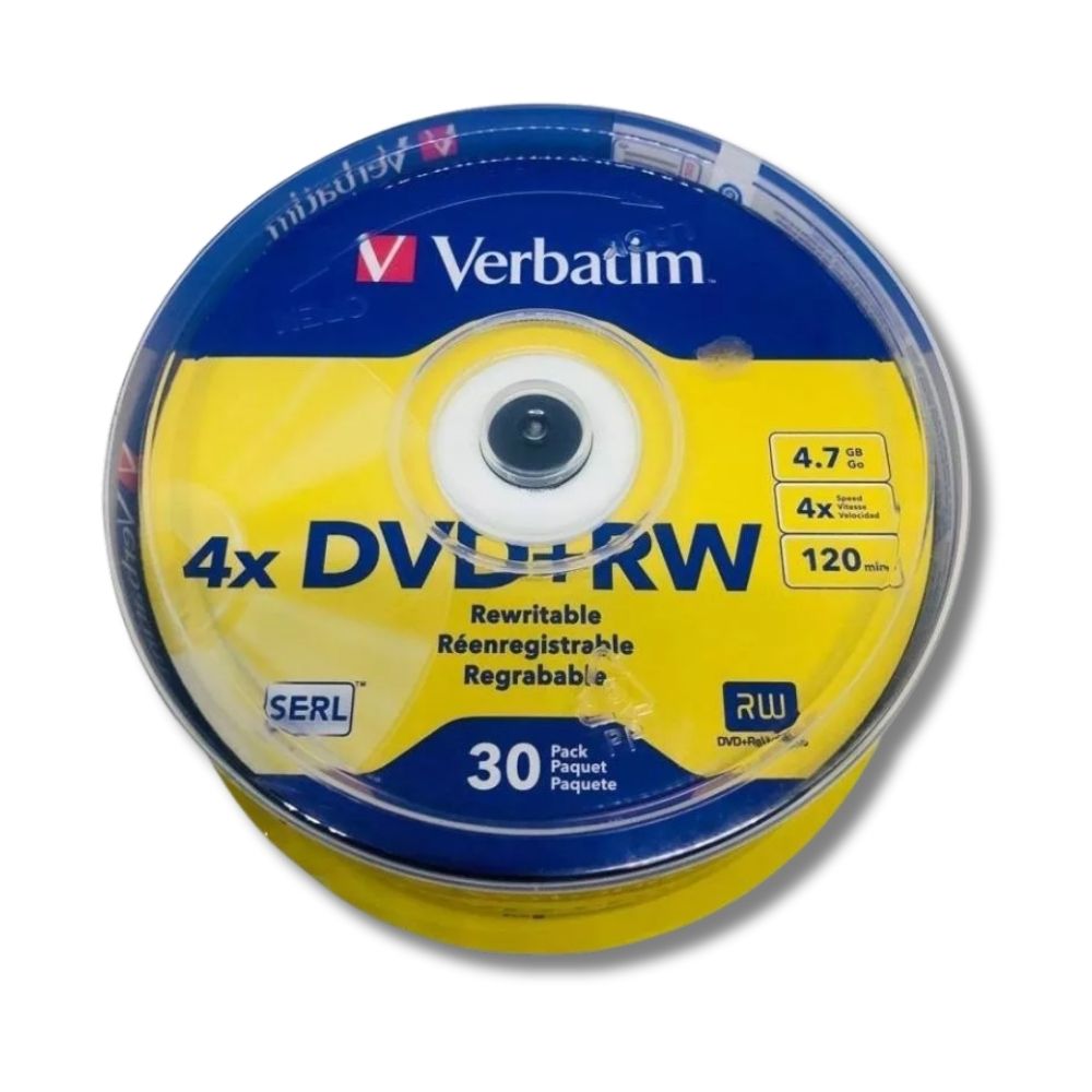 Verbatim DVD+RW Regrabable con 30 discos Campana Rigida
