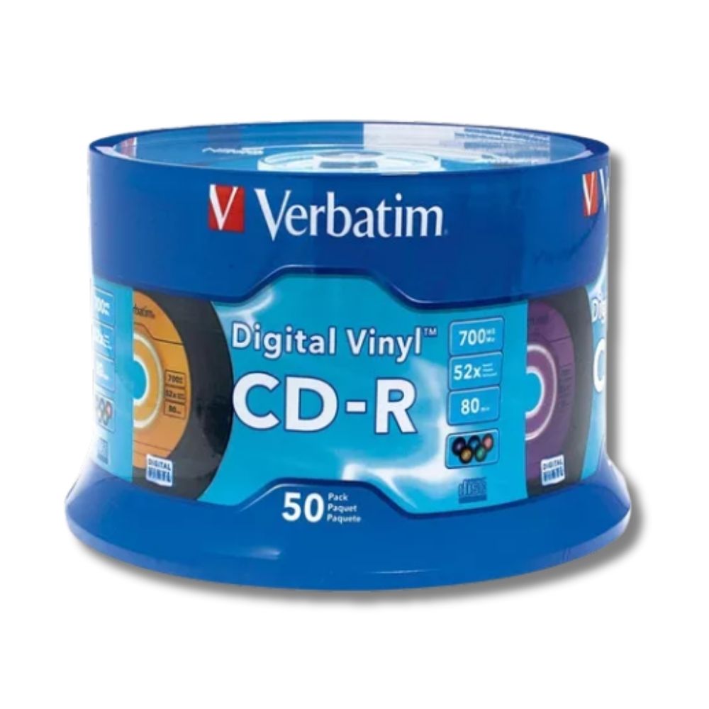 Verbatim CD-R Digital Vinyl Campana Rigida con 50 discos