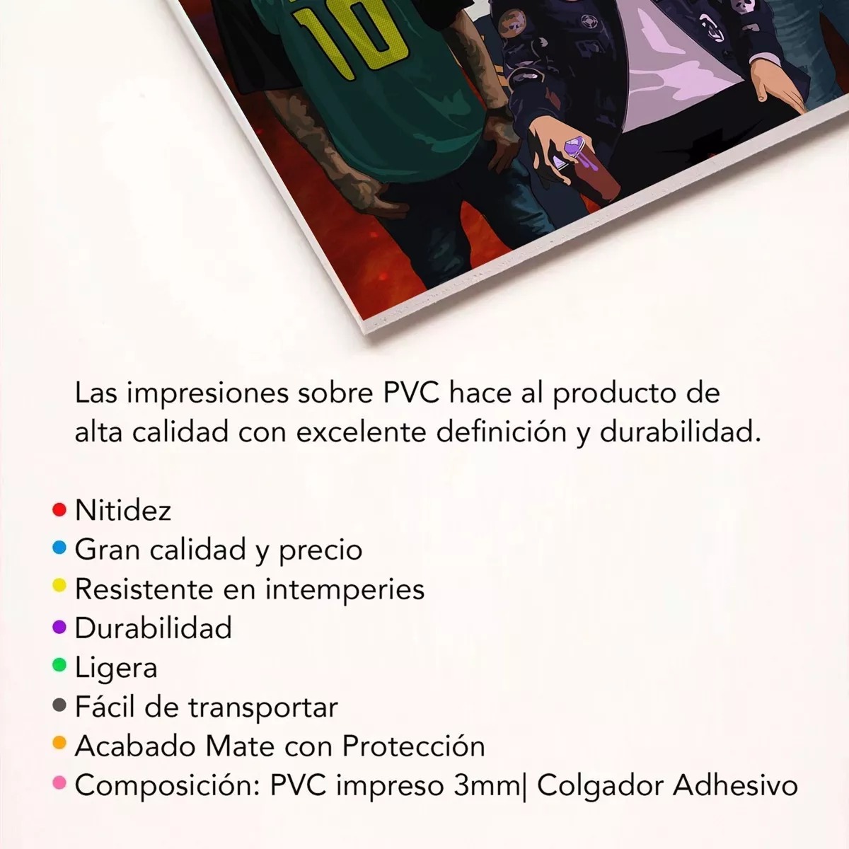 Cuadros Natanael Cano Discografía 7 Pcs Pvc Rígido 25x25cm