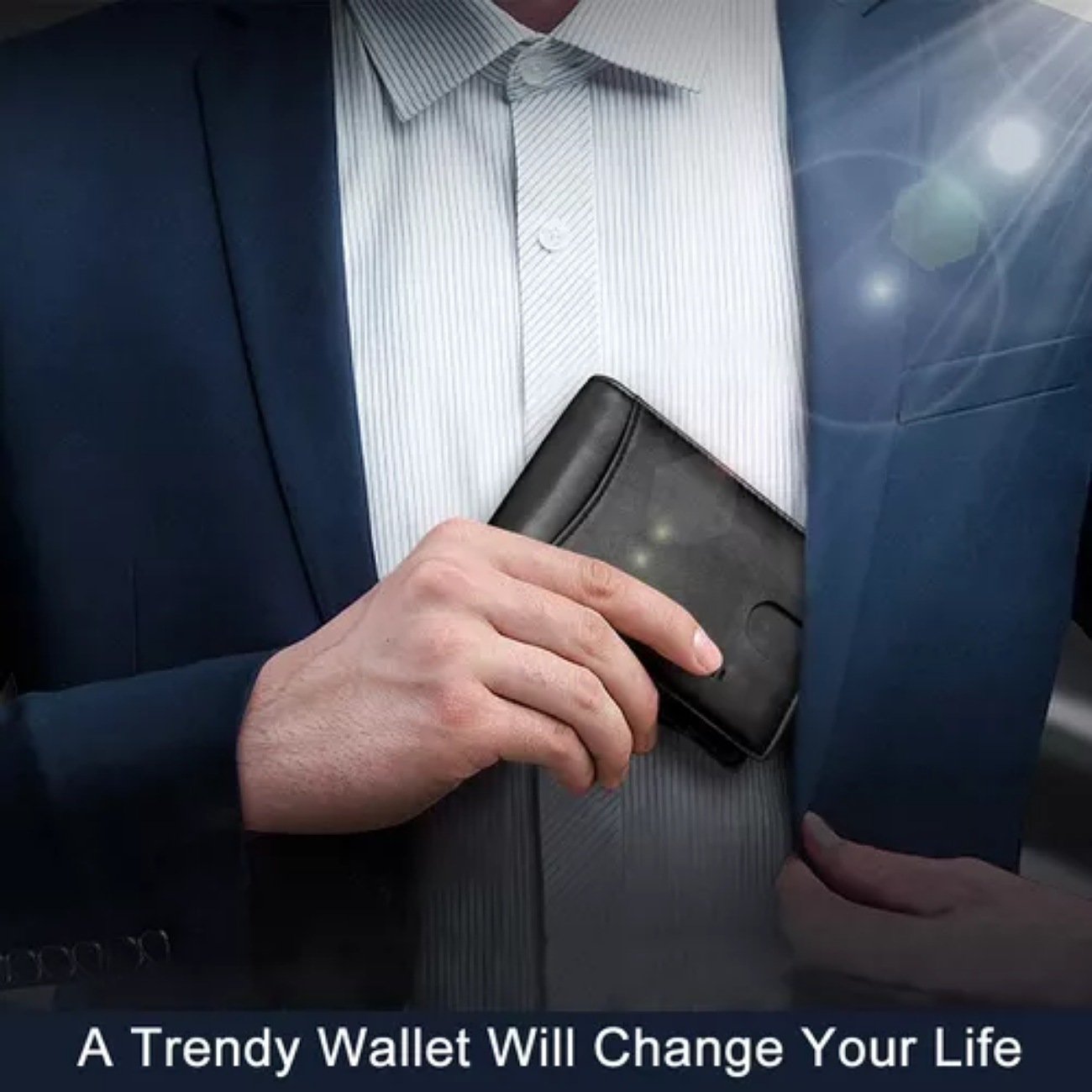 Cartera Minimalista Para Hombre Con Protección Rfid