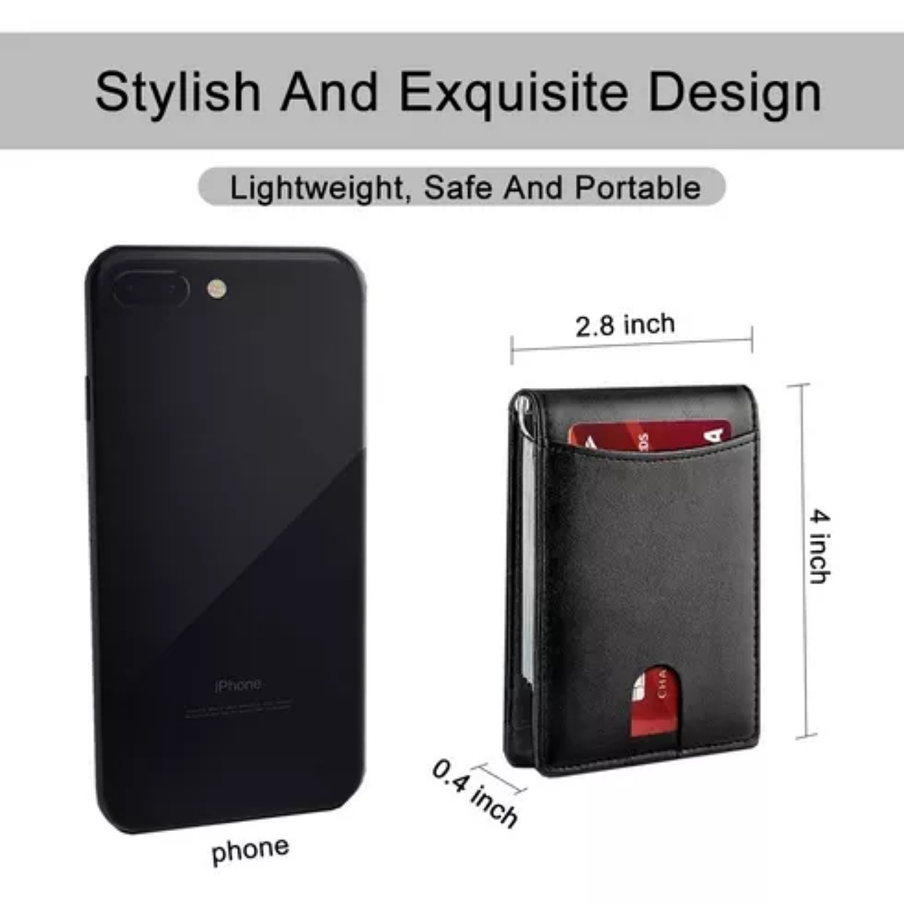 Cartera Minimalista Para Hombre Con Protección Rfid