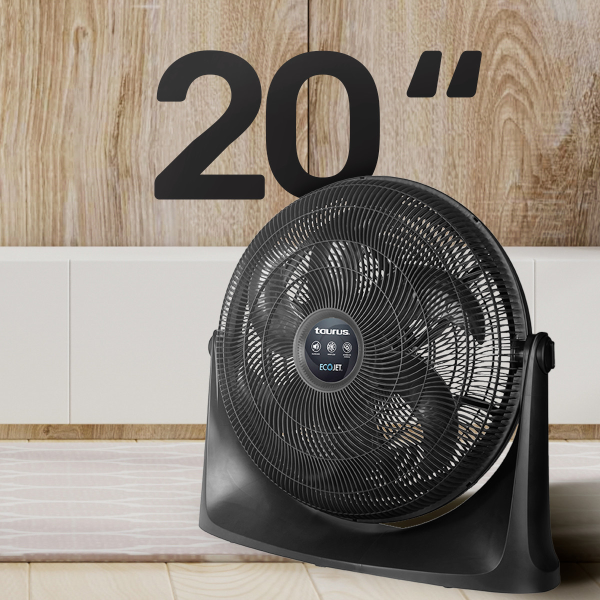 Ventilador de Piso 2 EN 1 TAURUS RUSH 20" 3 velocidades 130W.