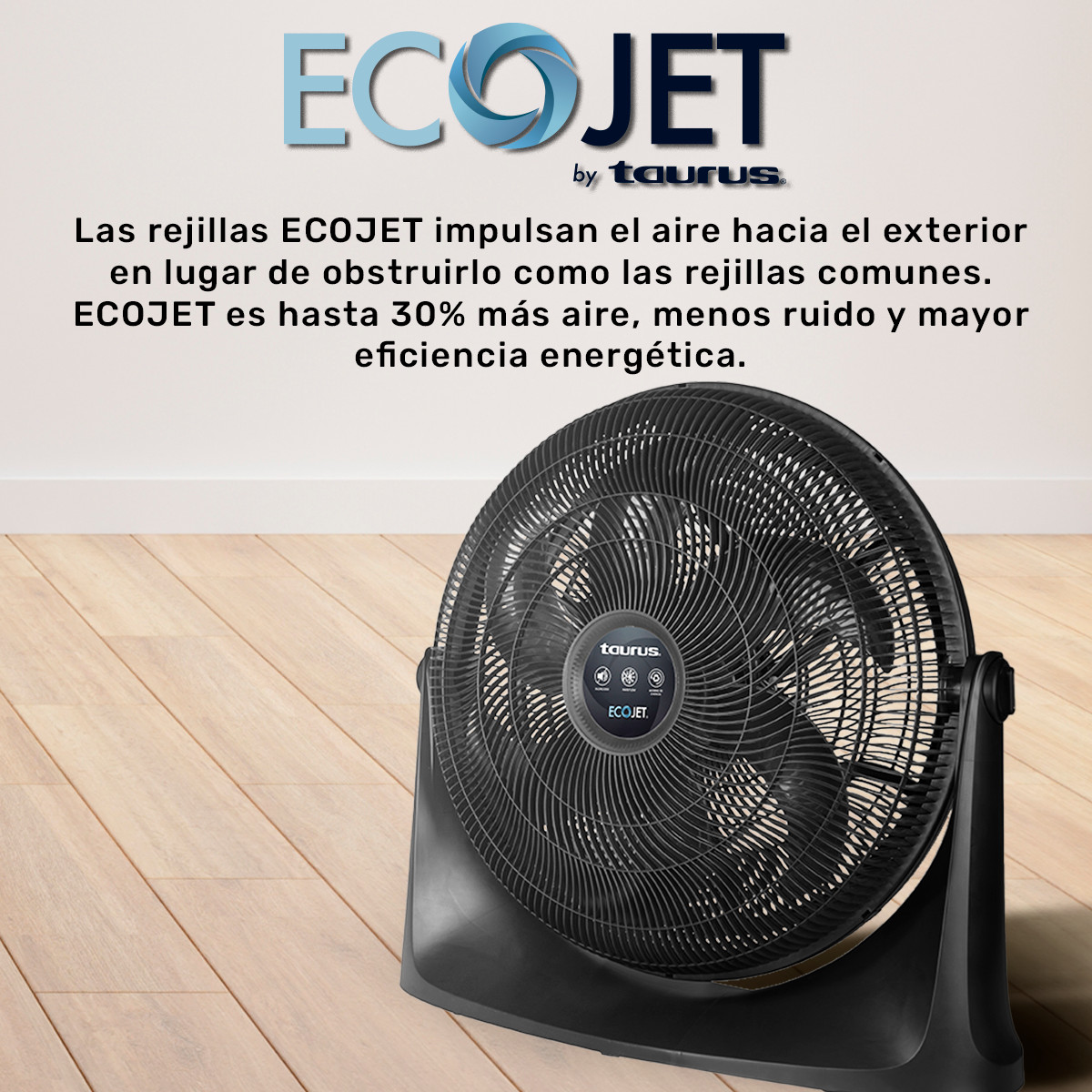 Ventilador de Piso 2 EN 1 TAURUS RUSH 20" 3 velocidades 130W.