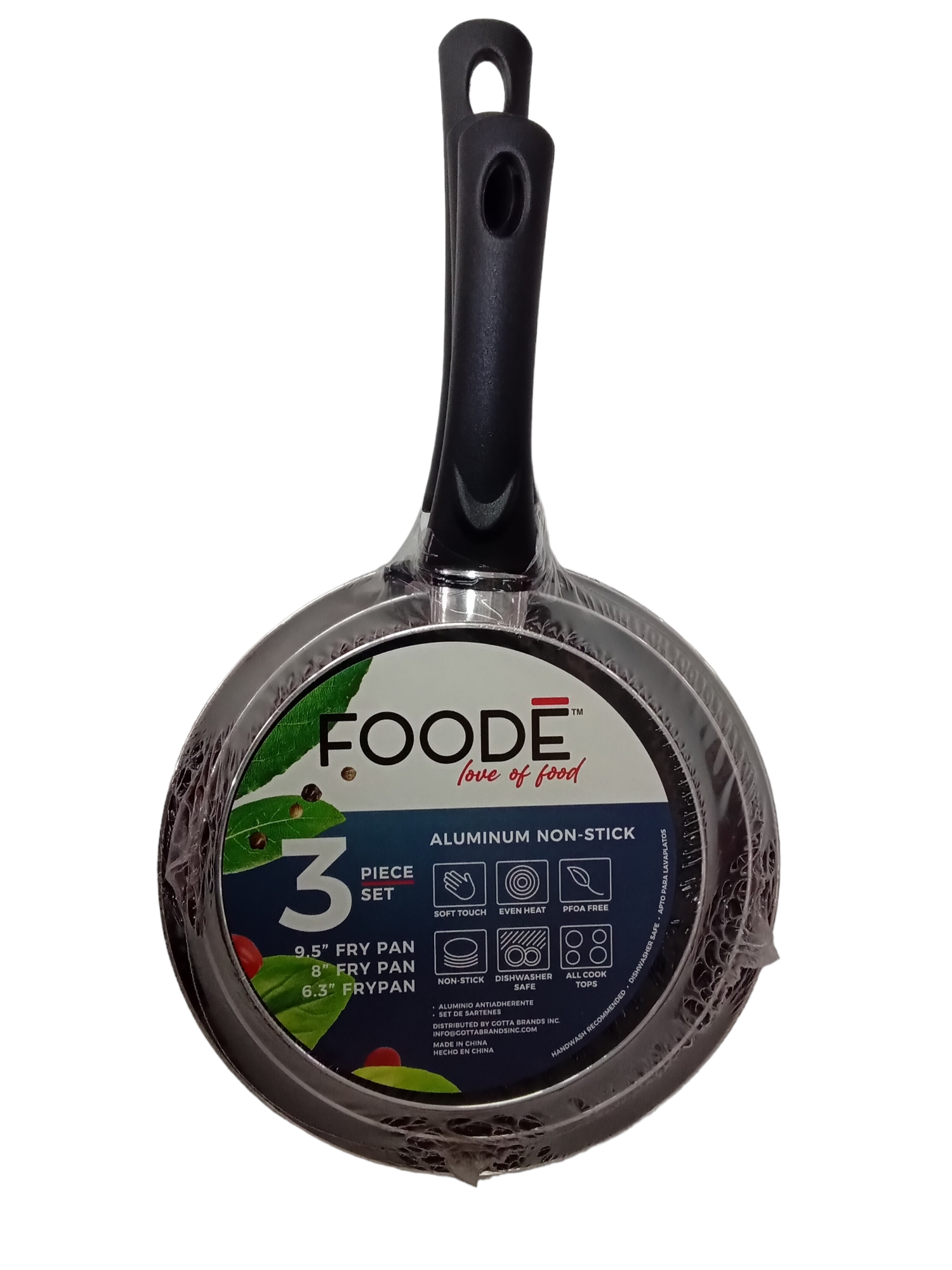 Jgo 3 Sartenes Eco 1.8mm FOODE Naranja