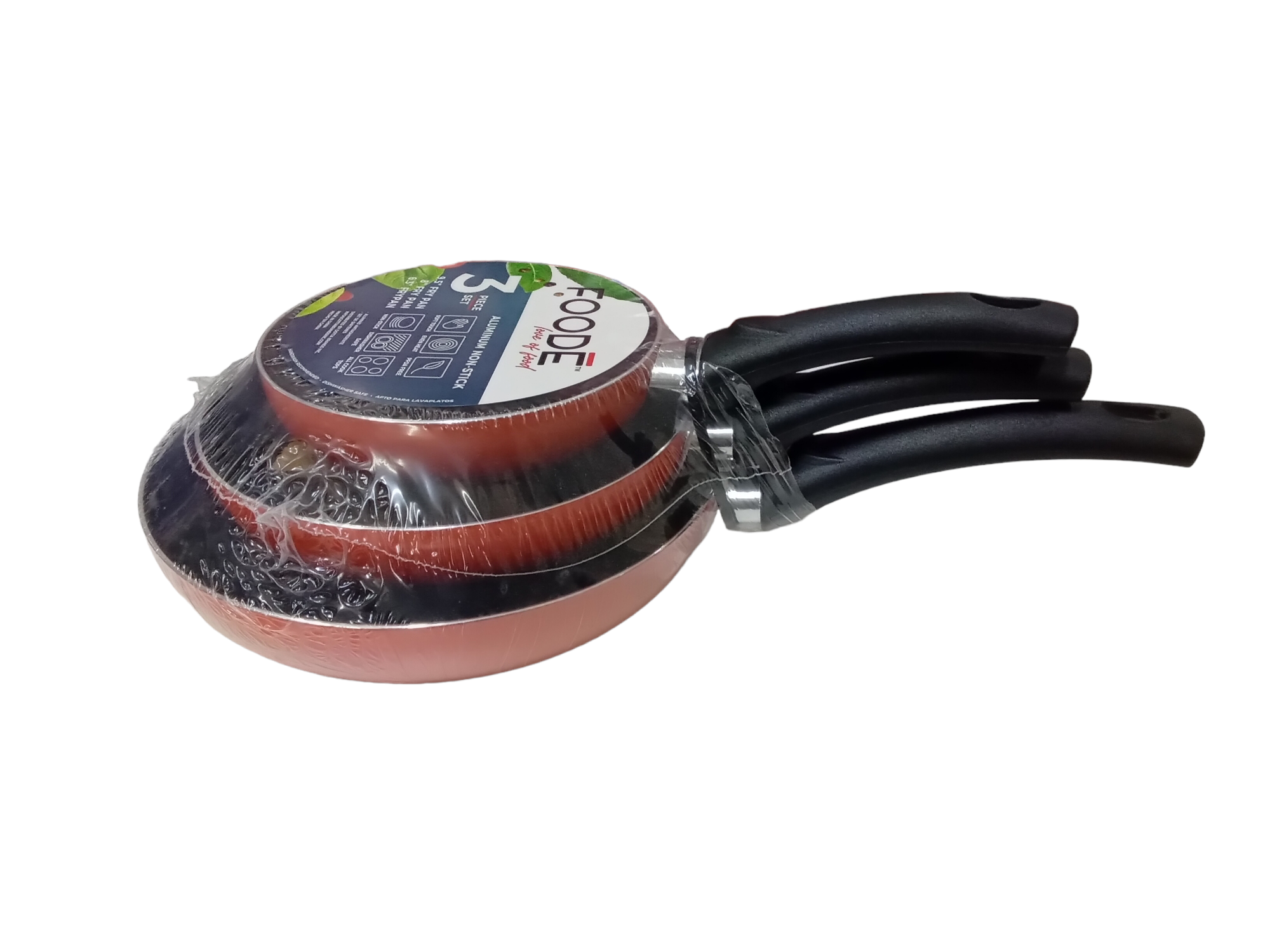 Jgo 3 Sartenes Eco 1.8mm FOODE Naranja