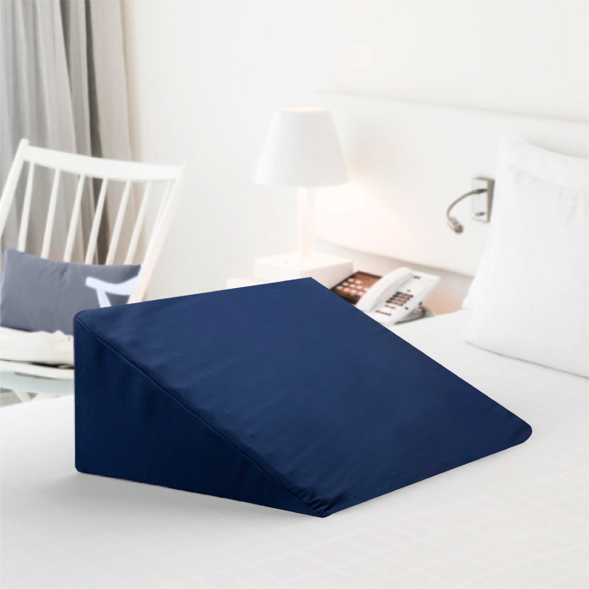 DR JOOHN Almohada de cuña para Cama | Elevación de Pierna, Soporte de Espalda, antirreflujo y antirronquidos (A. Marino)