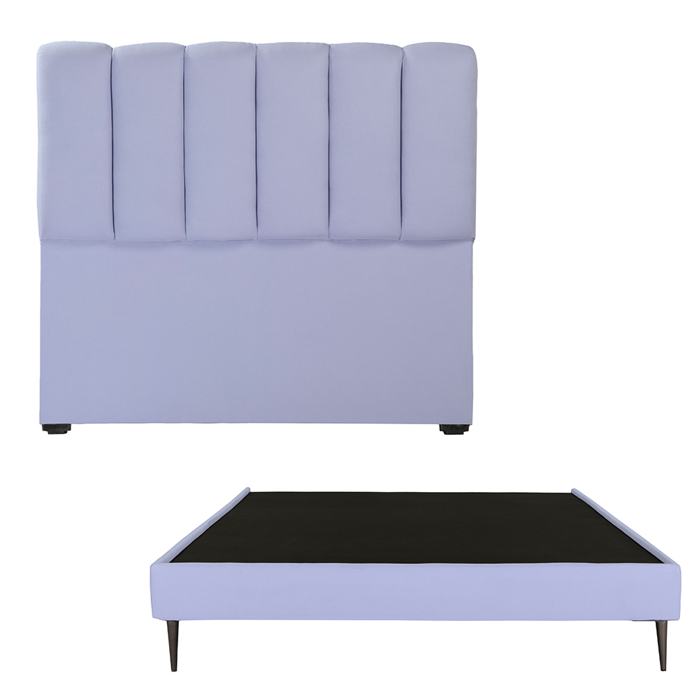 Cabecera Matrimonial Dicasa Kami Con Base Cama Slim Lila
