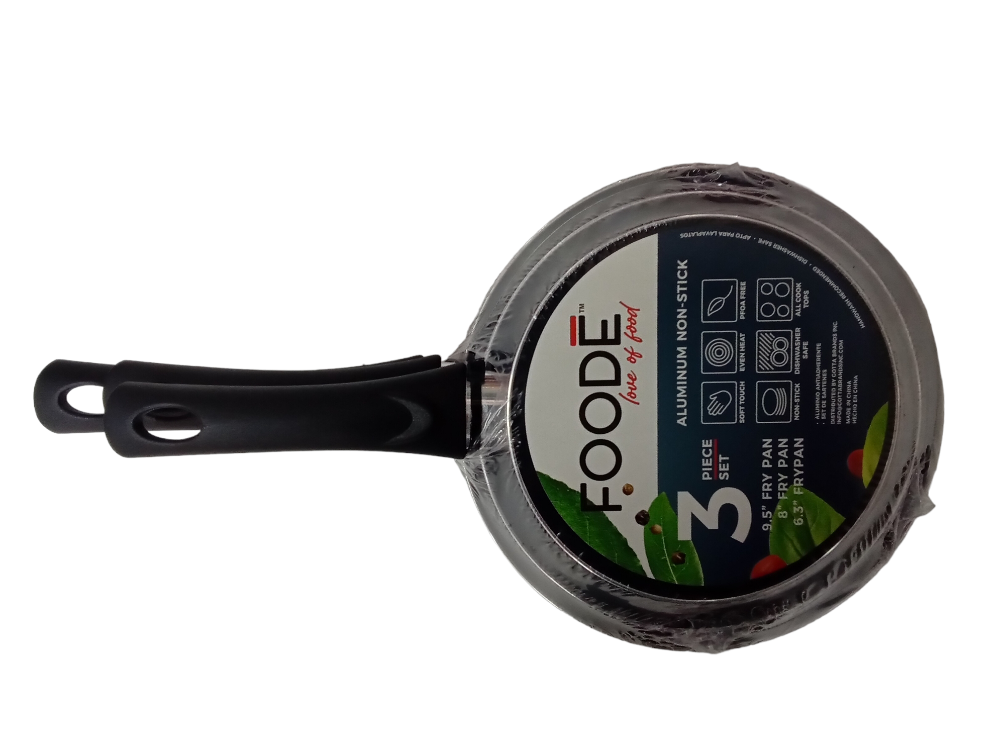 Jgo 3 Sartenes Eco 1.8mm FOODE Rojo