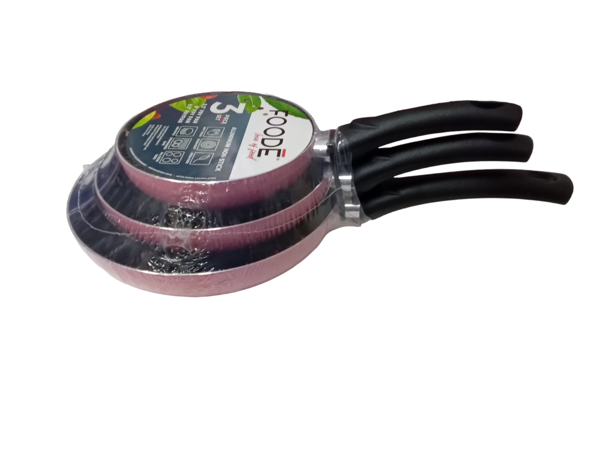 Jgo 3 Sartenes Eco 1.8mm FOODE Rosa