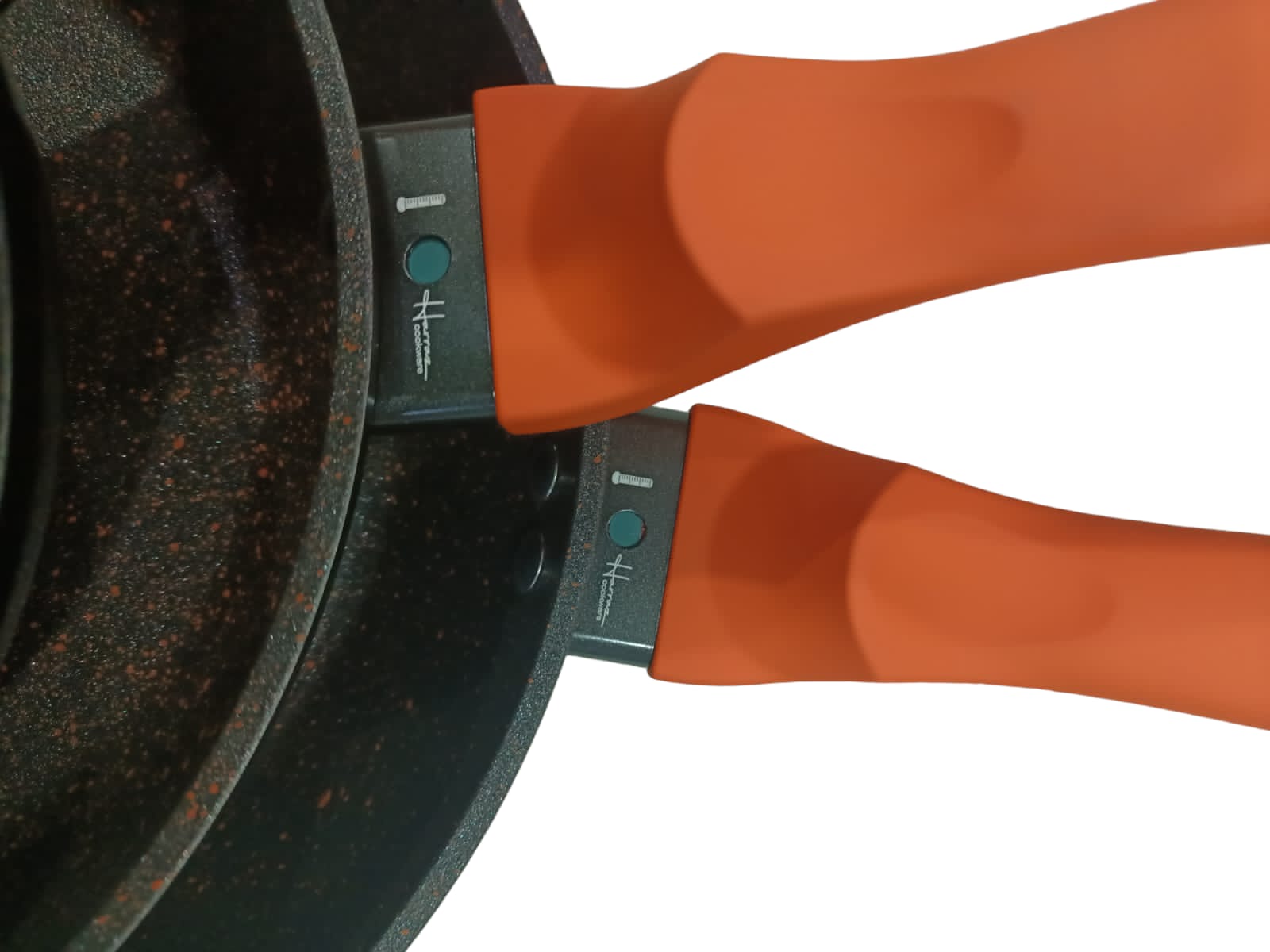 Juego 3 Sartenes Naranja/Negro Harraz