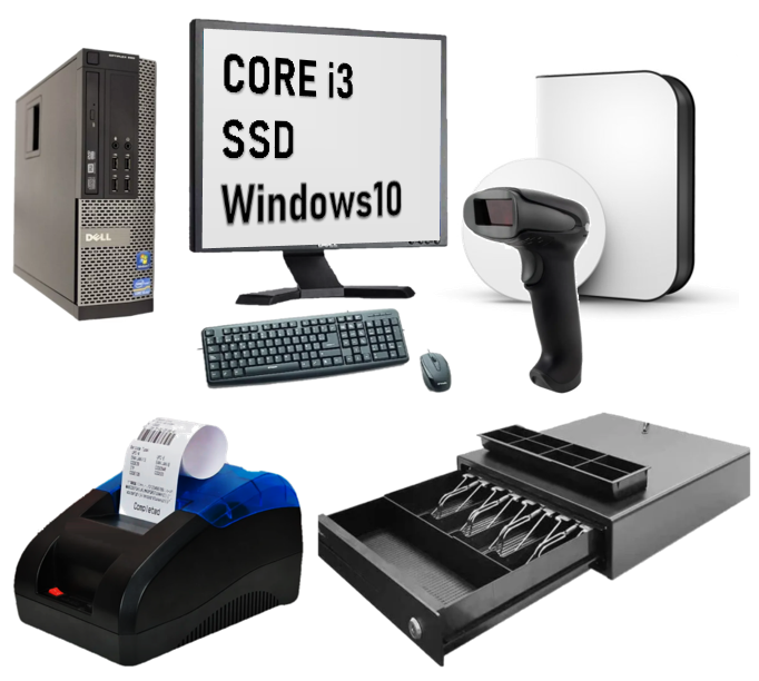 Kit Punto De Venta Tiendify Abarrotes Farmacia Papeleria Ferretería etc  PLUS Core i3 SSD POS TPV PDV