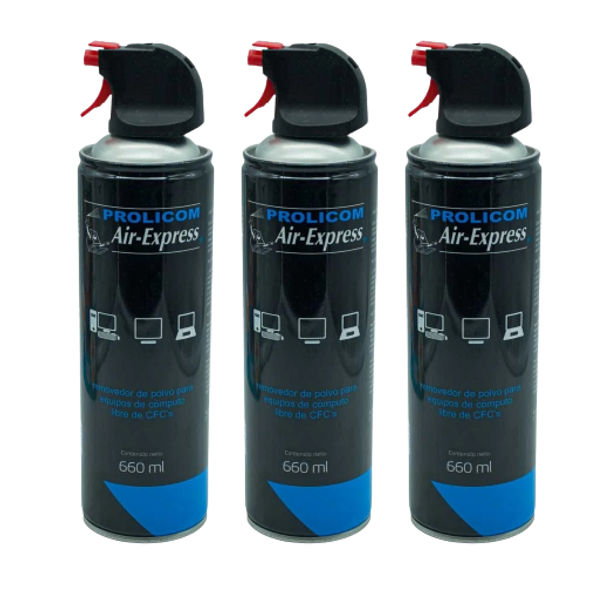 Aire Comprimido Limpieza Mantenimiento Pc Removedor Polvo 660ml 3pz
