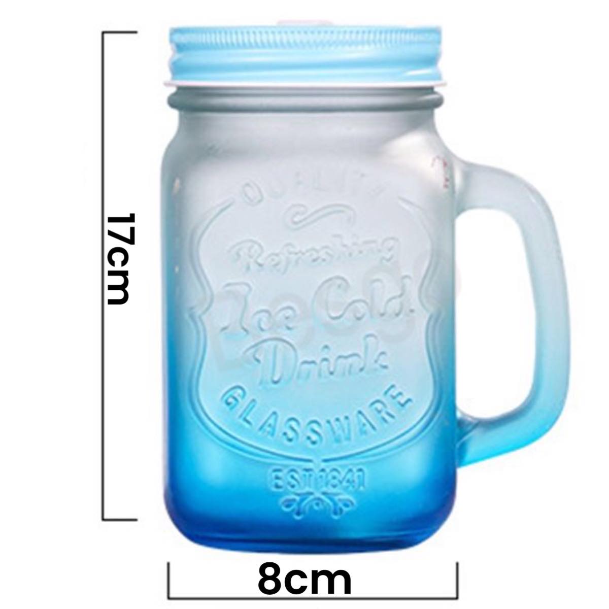 Tarro Frasco Mason Jar Vintage Vidrio Vaso Bicolor 750 Ml