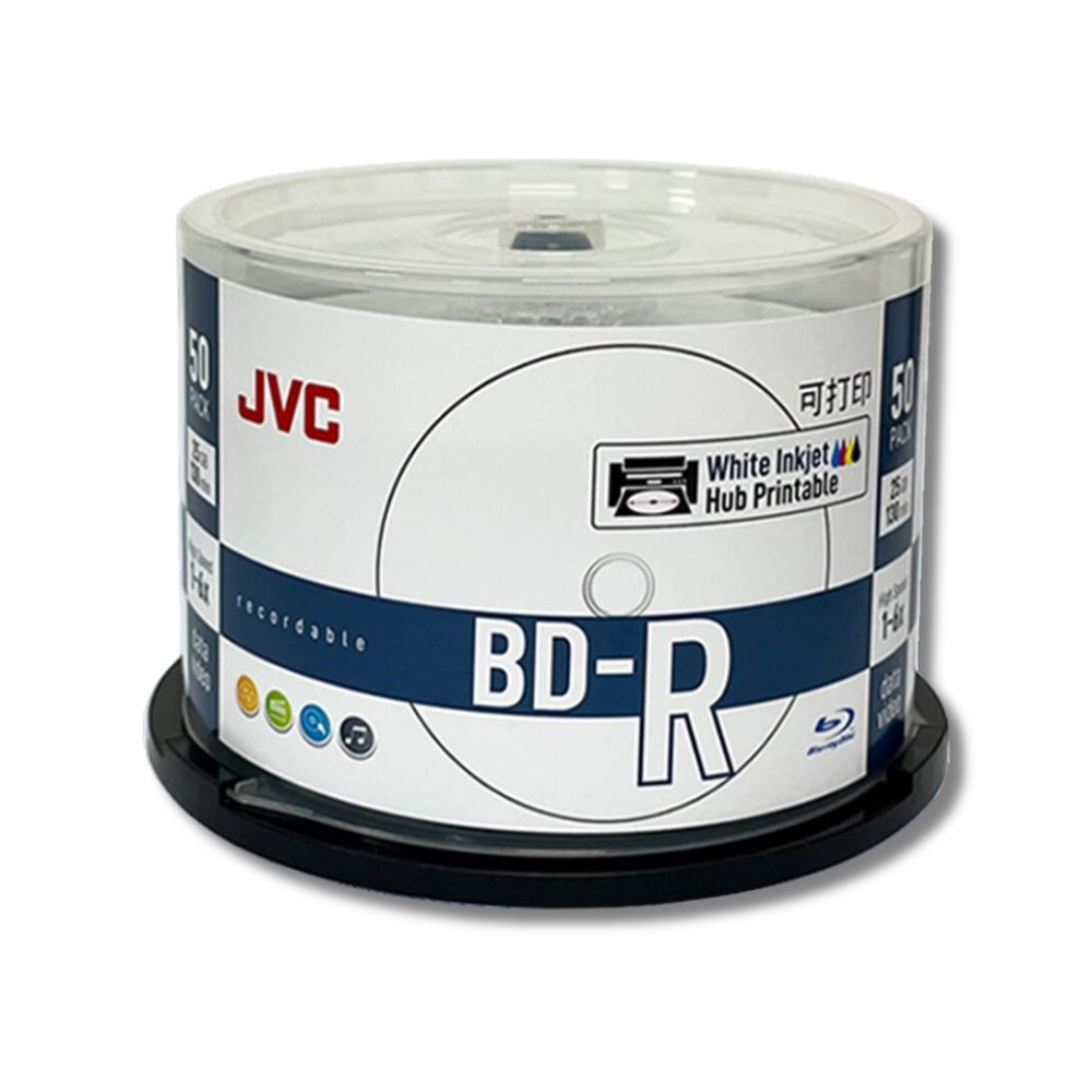 JVC BD-R con 50 discos Campana Rigida