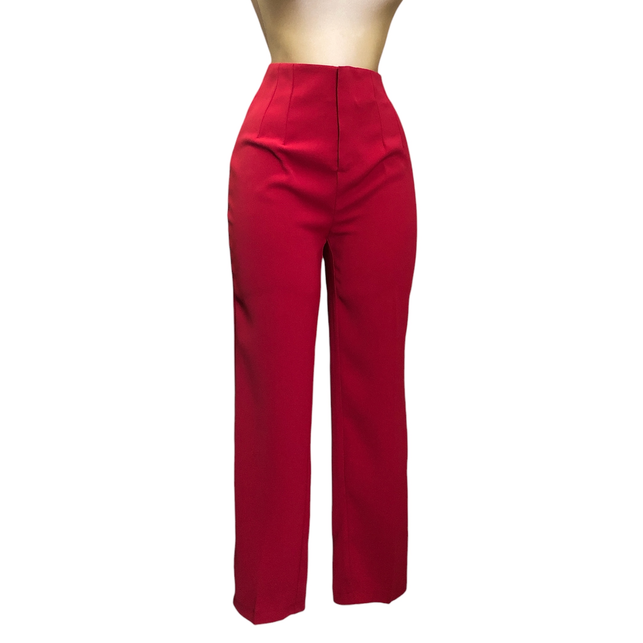 Pantalón Alto de Pinzas Rojo LC DESIGNS COLLECTION