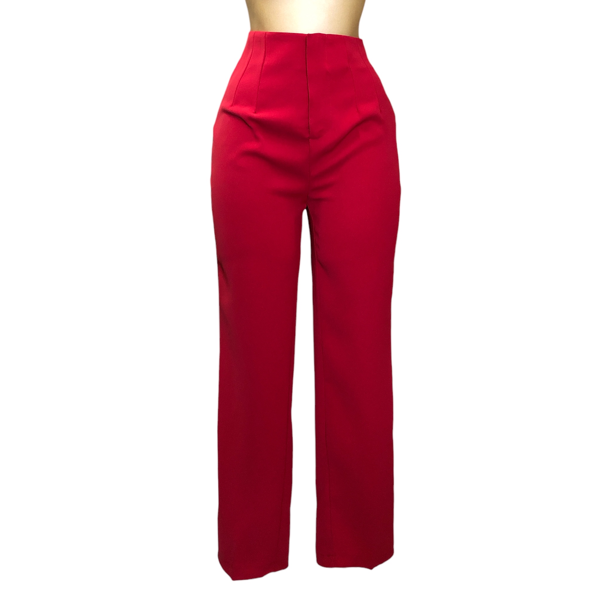 Pantalón Alto de Pinzas Rojo LC DESIGNS COLLECTION