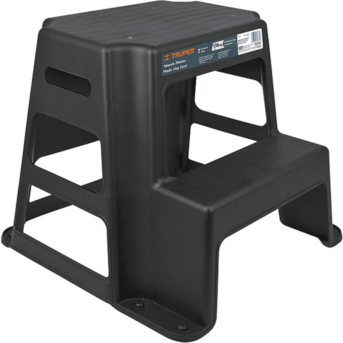 Taburete Banco Plástico Silla Para Negocio Peldaño 136 Kg.