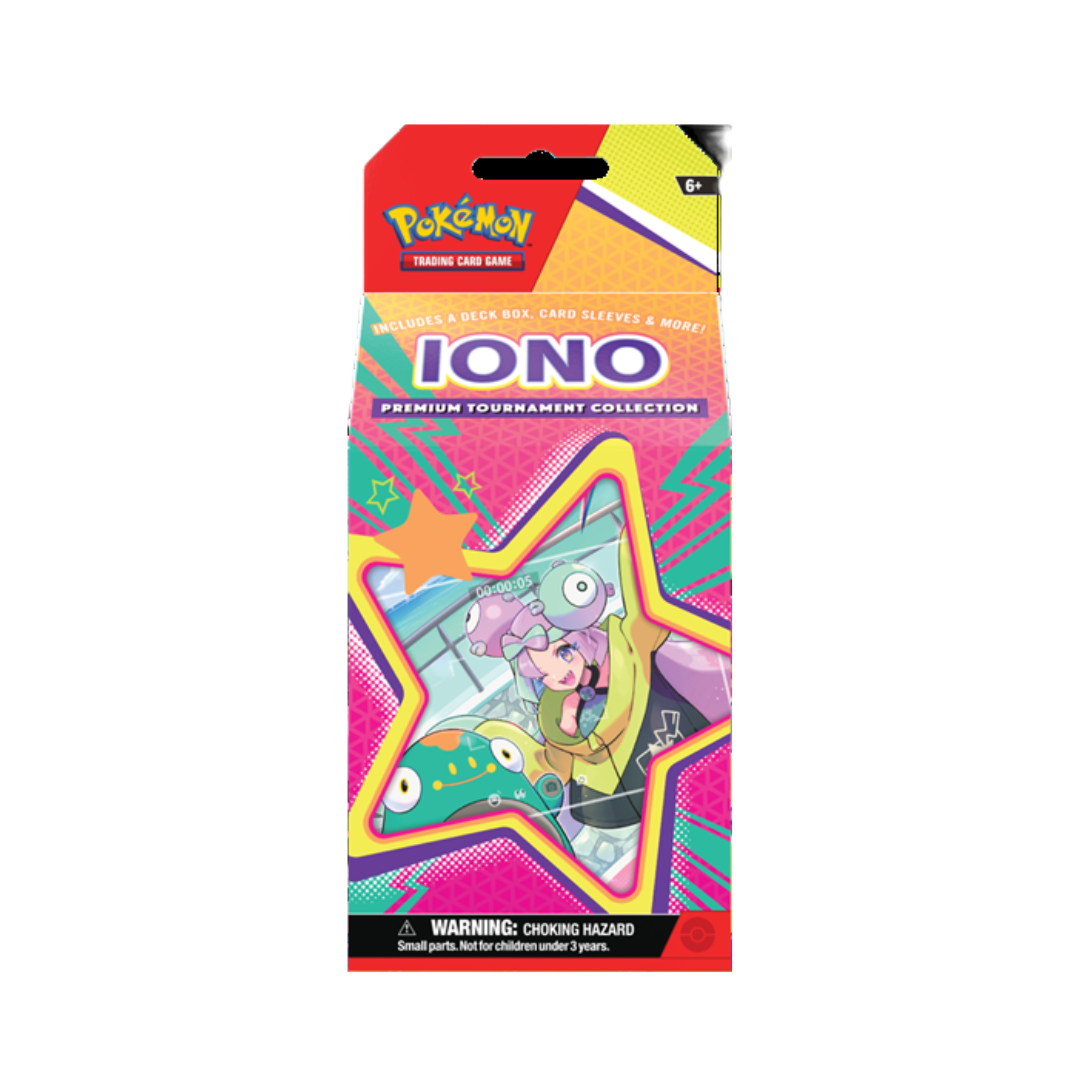 Pokemon TCG Iono Premium Tournament Collection Cartas Coleccionables