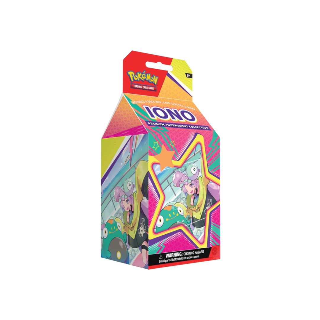 Pokemon TCG Iono Premium Tournament Collection Cartas Coleccionables