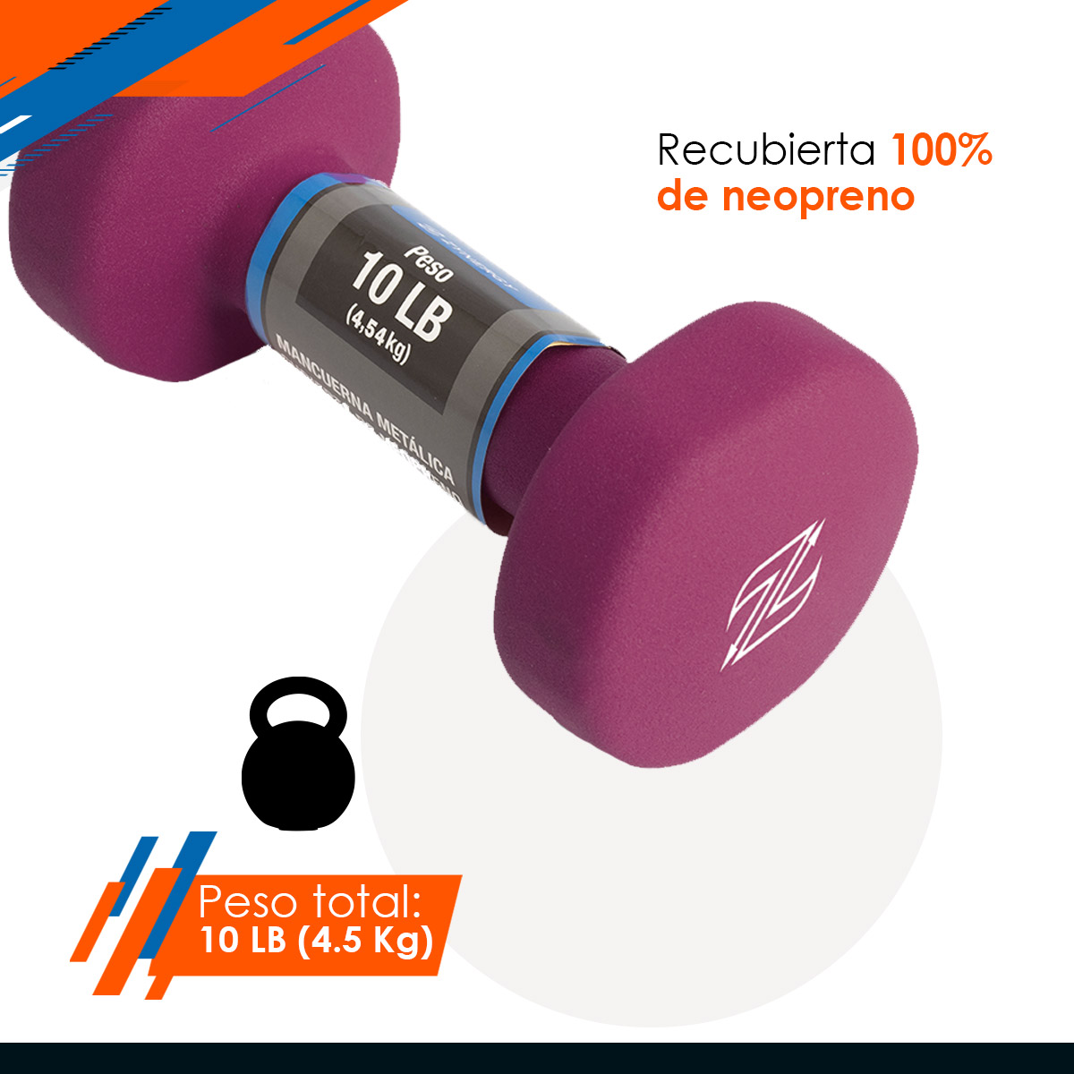 Par De Mancuernas Pesas 10lb Zynergy / Cubierta De Neopreno