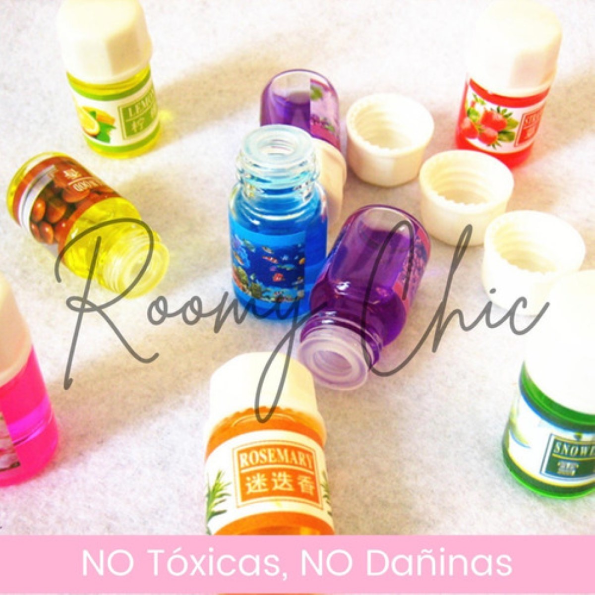 "Kit 12 Esencias Aromáticas Base Agua Lavanda Jazmín Mayoreo Soluble En Agua 12 Aceites Esenciales "