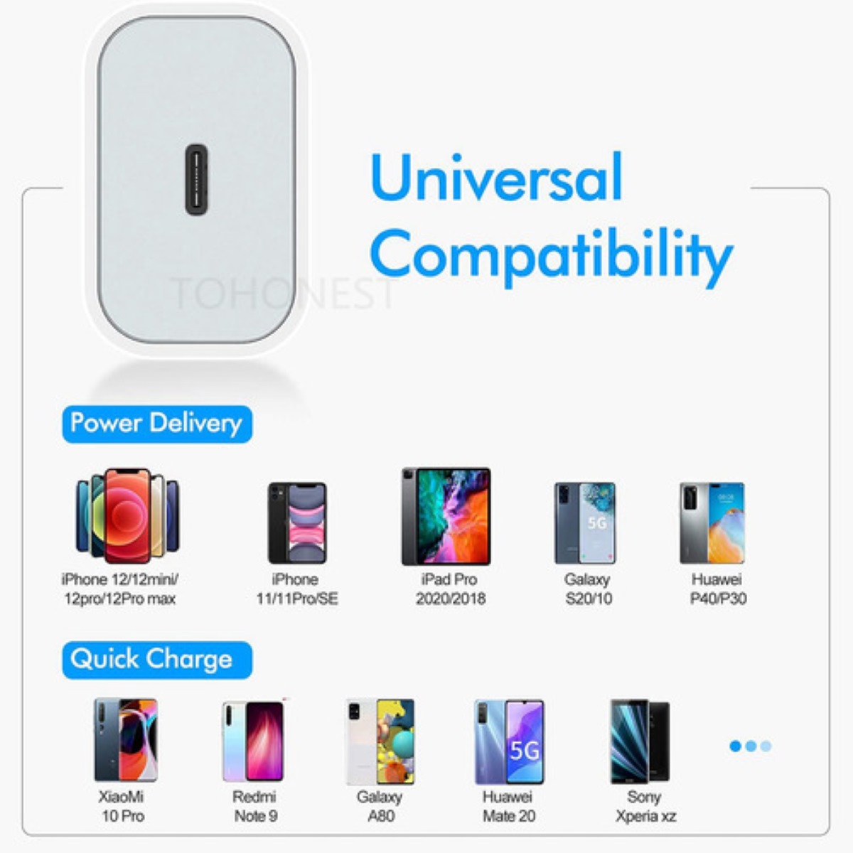 kit magsafe cargador inalambrico + cubo 20w + cable tipo c para iphone carga rapida Blanco