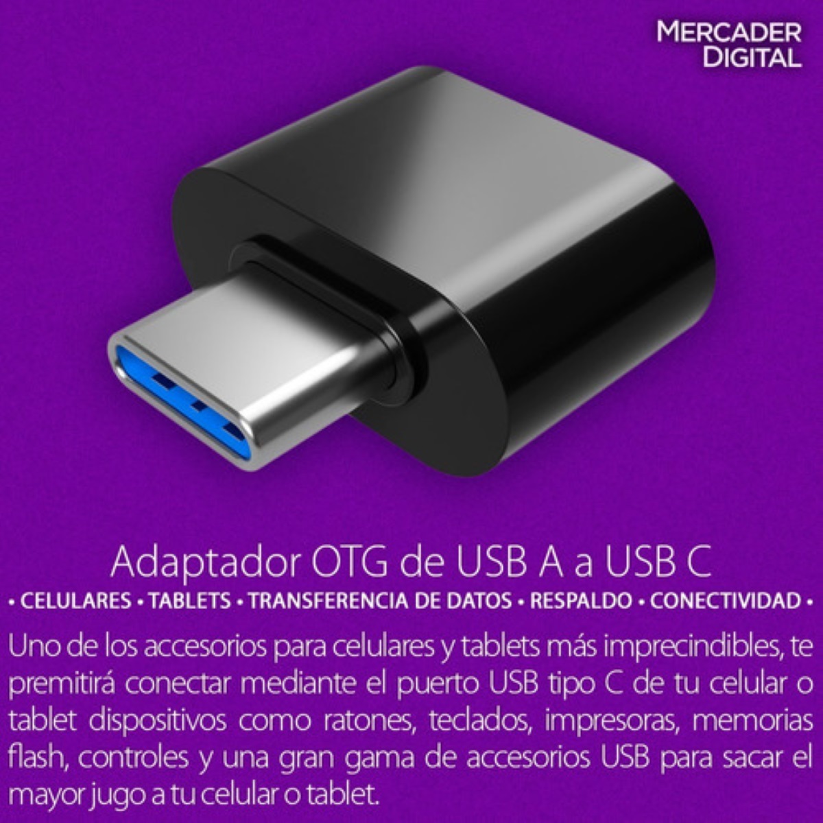 Adaptador Usb A Tipo C Otg 3.0 Conector Celular Tablet Type