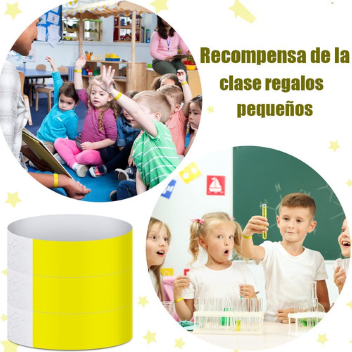 "Pulseras De Papel Pulseras De Identificacion Pulseras 500pcs Amarilla "