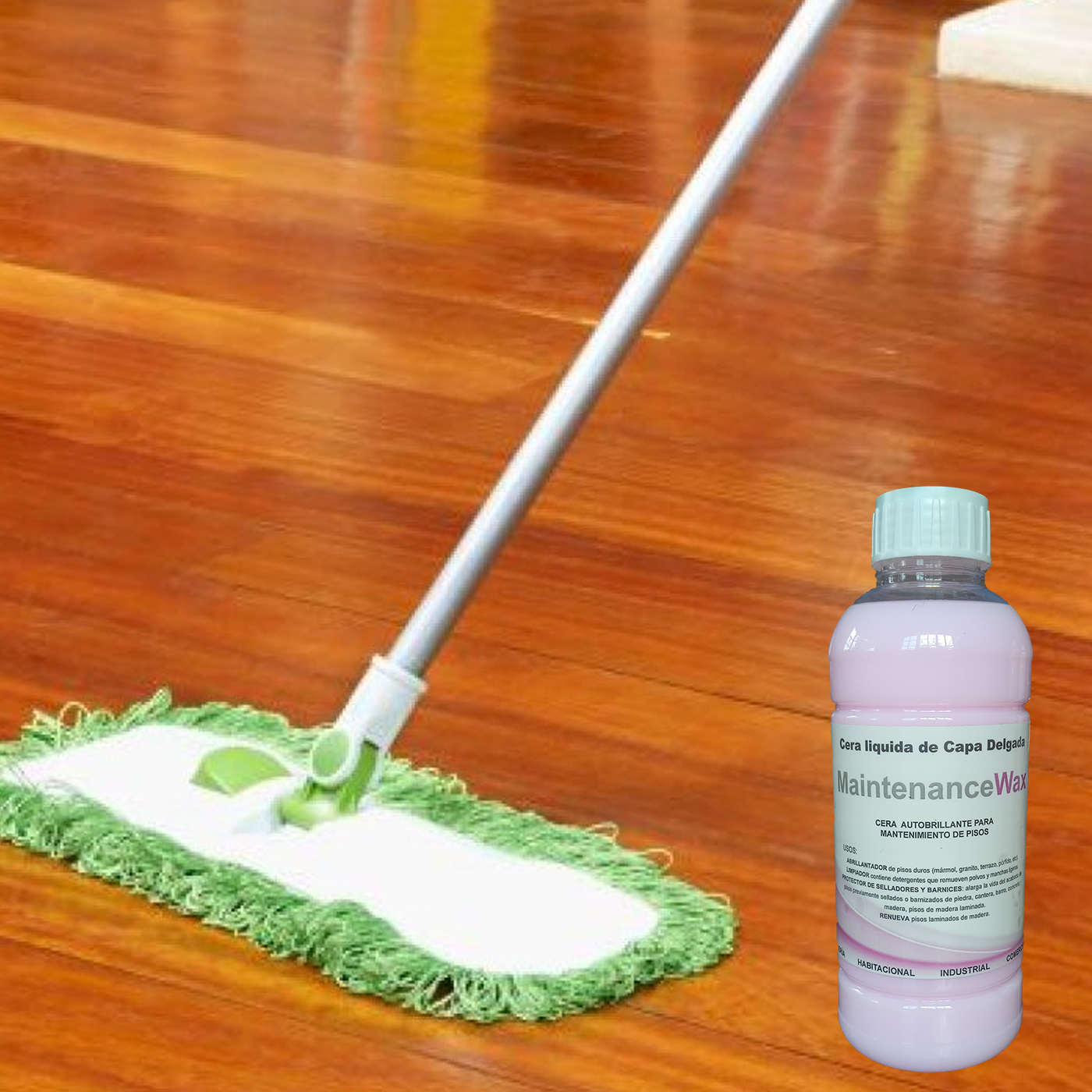 Cera Brilladora de pisos Laminados Vinilicos Marmol Granito