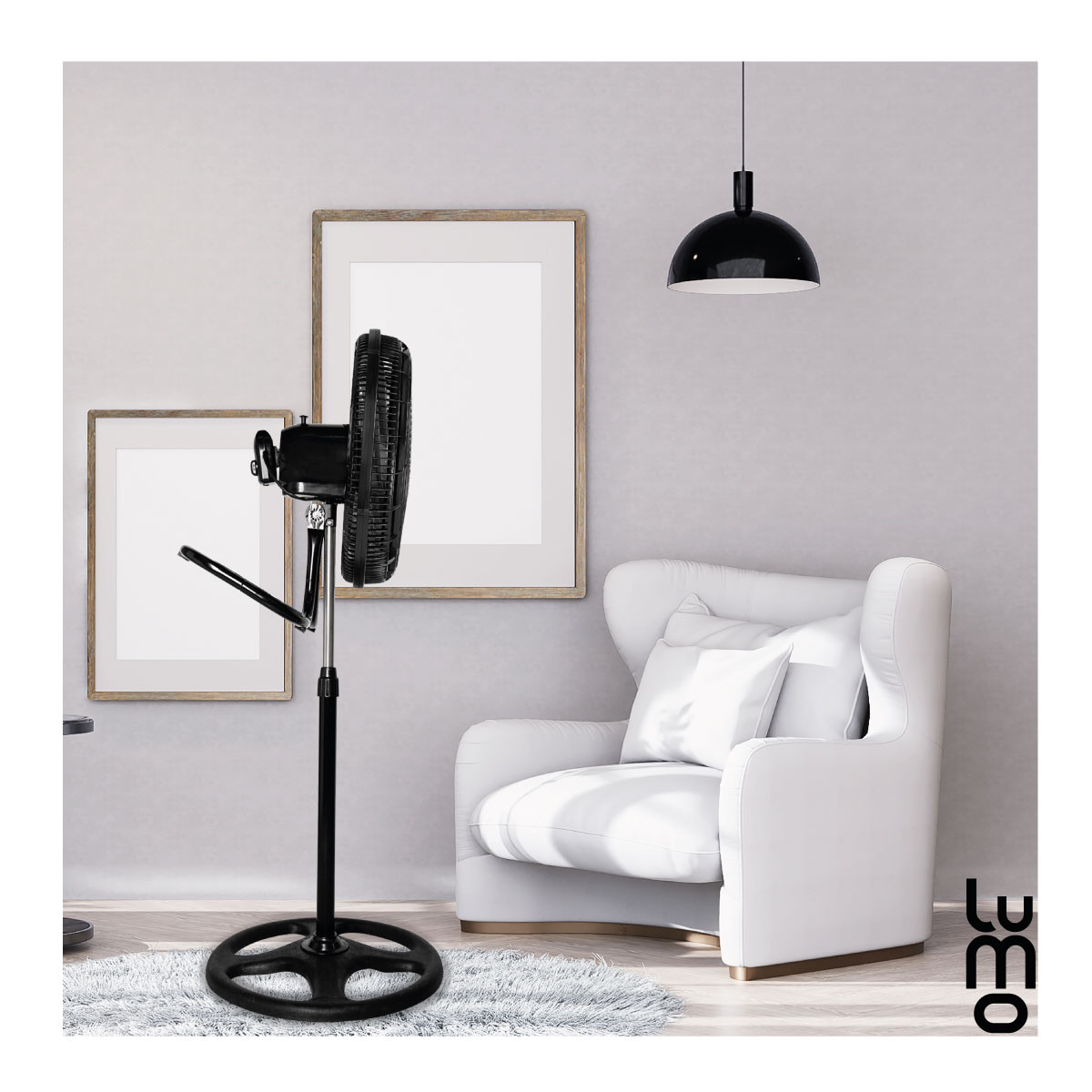 Ventilador 3 En 1 Pedestal, Piso Y Pared 3 Aspas 18 Pulgadas.