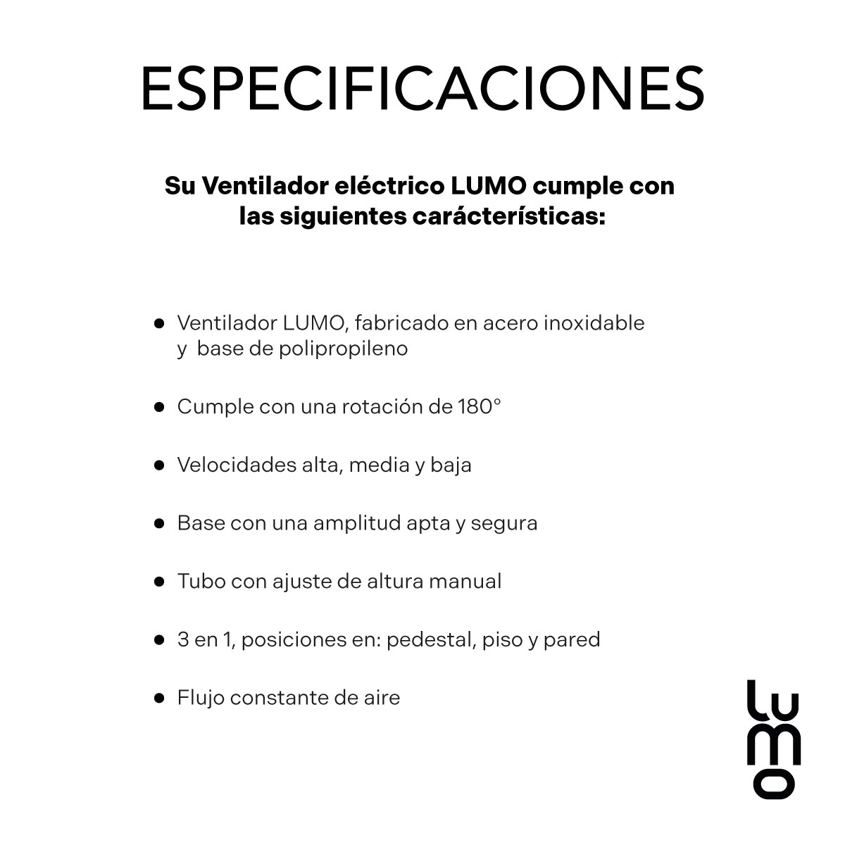 Ventilador 3 En 1 Pedestal, Piso Y Pared 3 Aspas 18 Pulgadas.