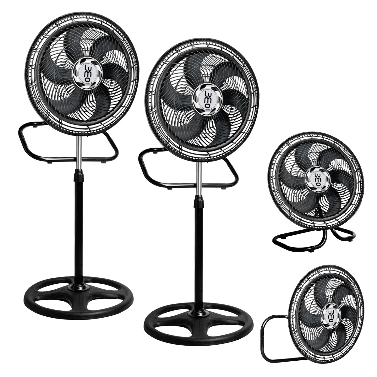 2 Ventiladores 3 En 1 Pedestal, Piso Y Pared 3 18 Pulgadas.