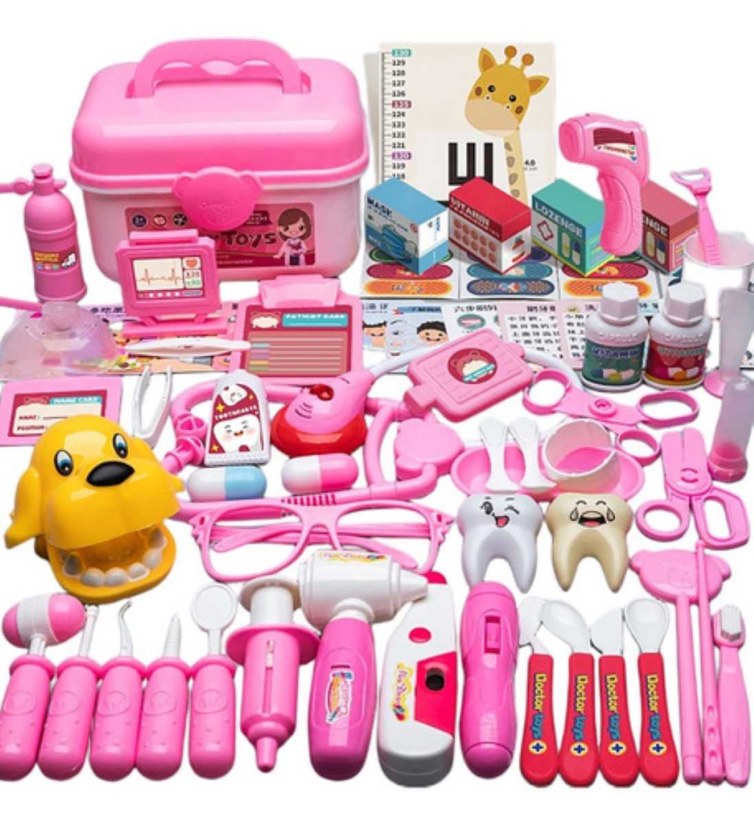 Kit De Juguetes De Doctor Para Niños, 70 Piezas Azul