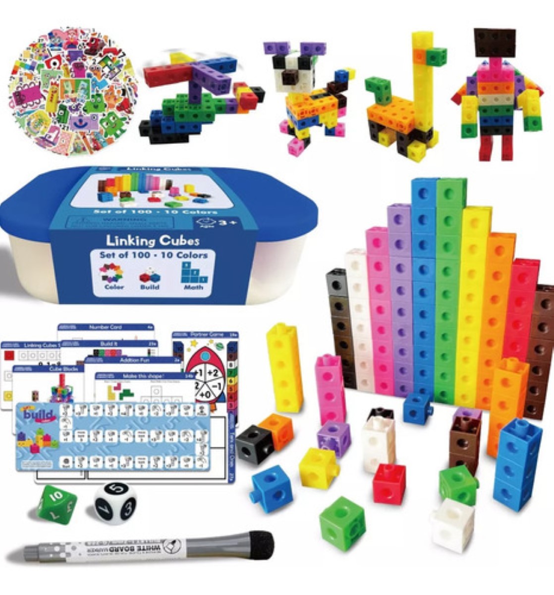 "Juego Didáctico Niños Juguete Educativo Conjunto+pegatinas 100 pz "