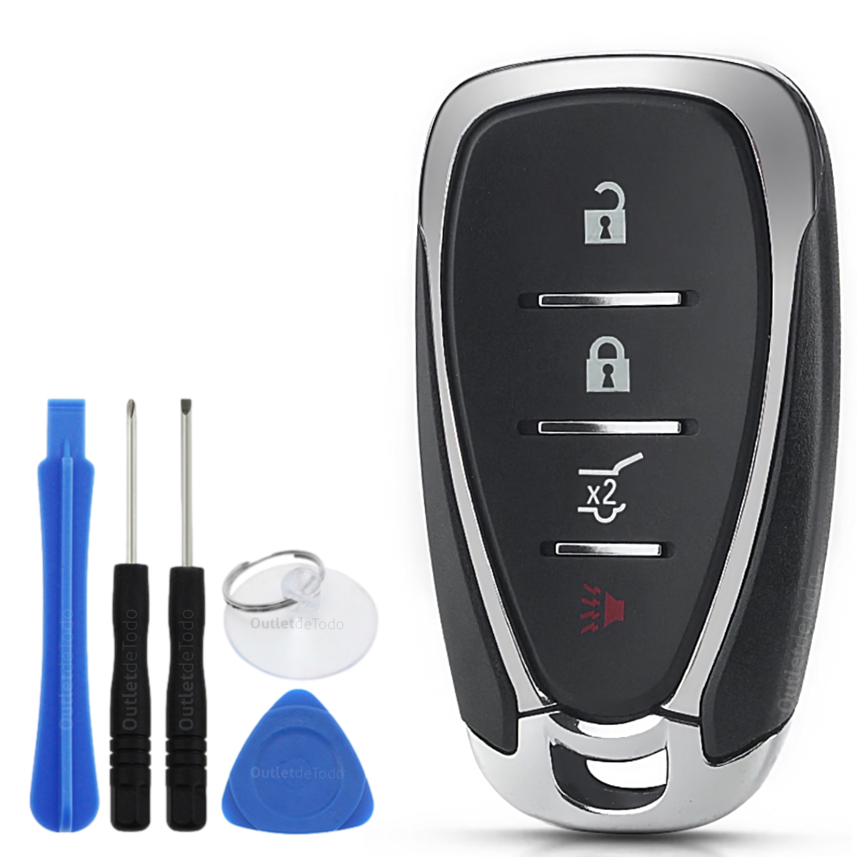 Carcasa Llave Control Presencia Proximidad Compatible Chevrolet Cruze Malibu Camaro 4 Botones