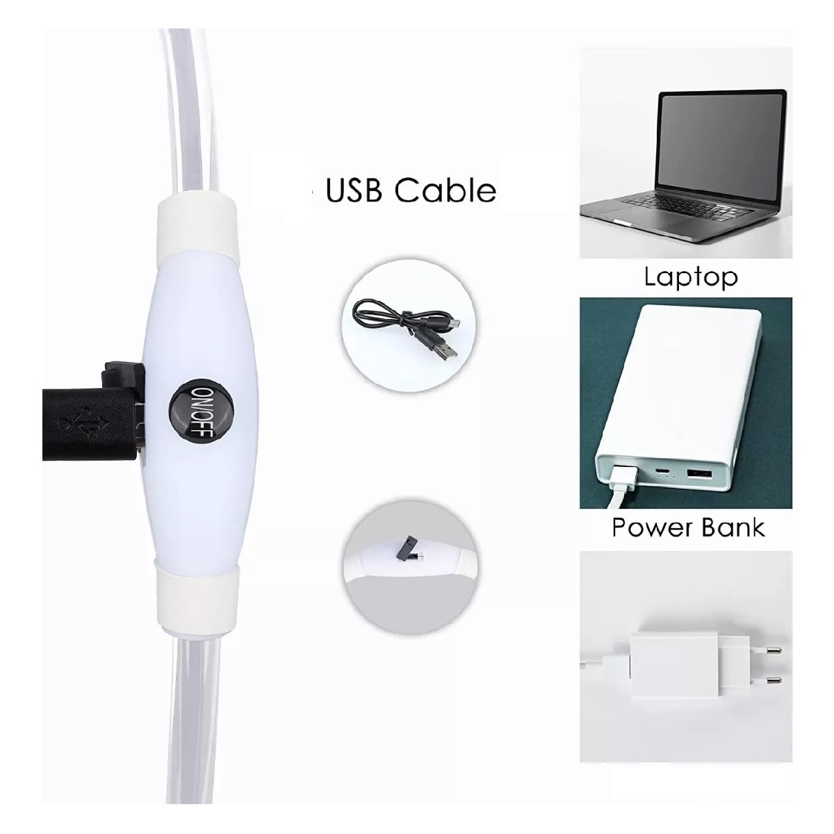 Collar Para Perros Luz Led Recargable Luminoso Mascota