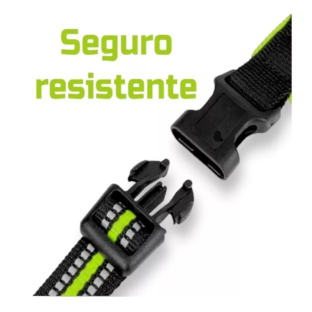 Collar Reflejante Para Perros Con Broche Seguridad Ajustable Grande
