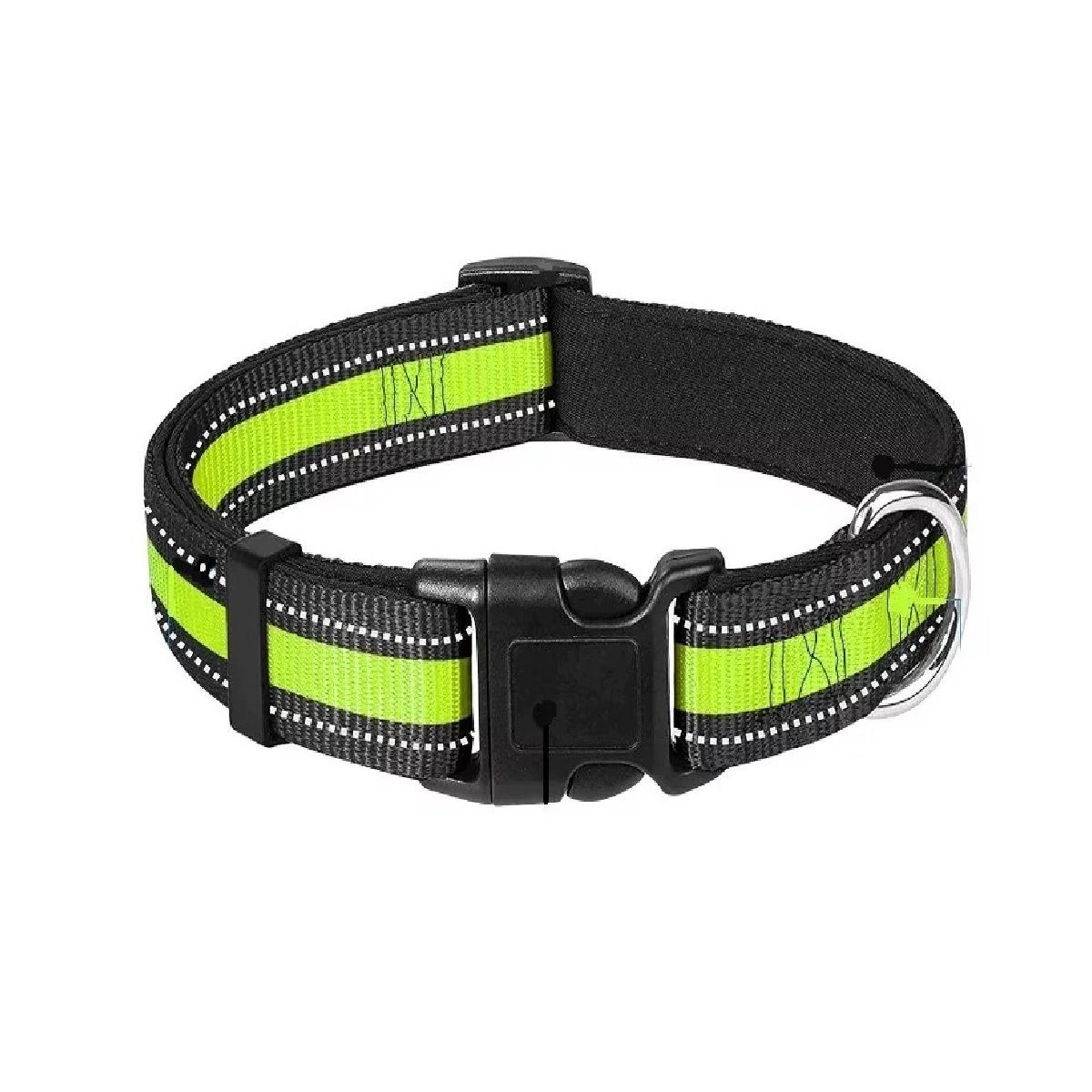 Collar Reflejante Para Perros Con Broche Seguridad Ajustable Grande