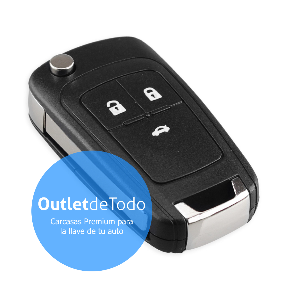 Carcasa para Llave Control Compatible Chevrolet Cavalier 3 Botones Tipo Navaja